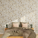 CASELIO Papier peint intissé Jardin de giverny Beige et gris perle