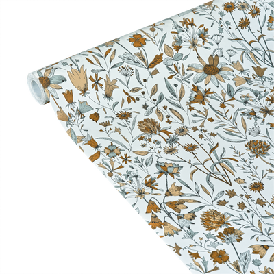 CASELIO Papier peint intissé Jardin de giverny Beige et gris perle