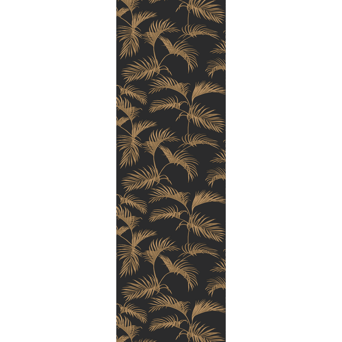 CASELIO Papier peint intissé Moonlight palm Noir et doré