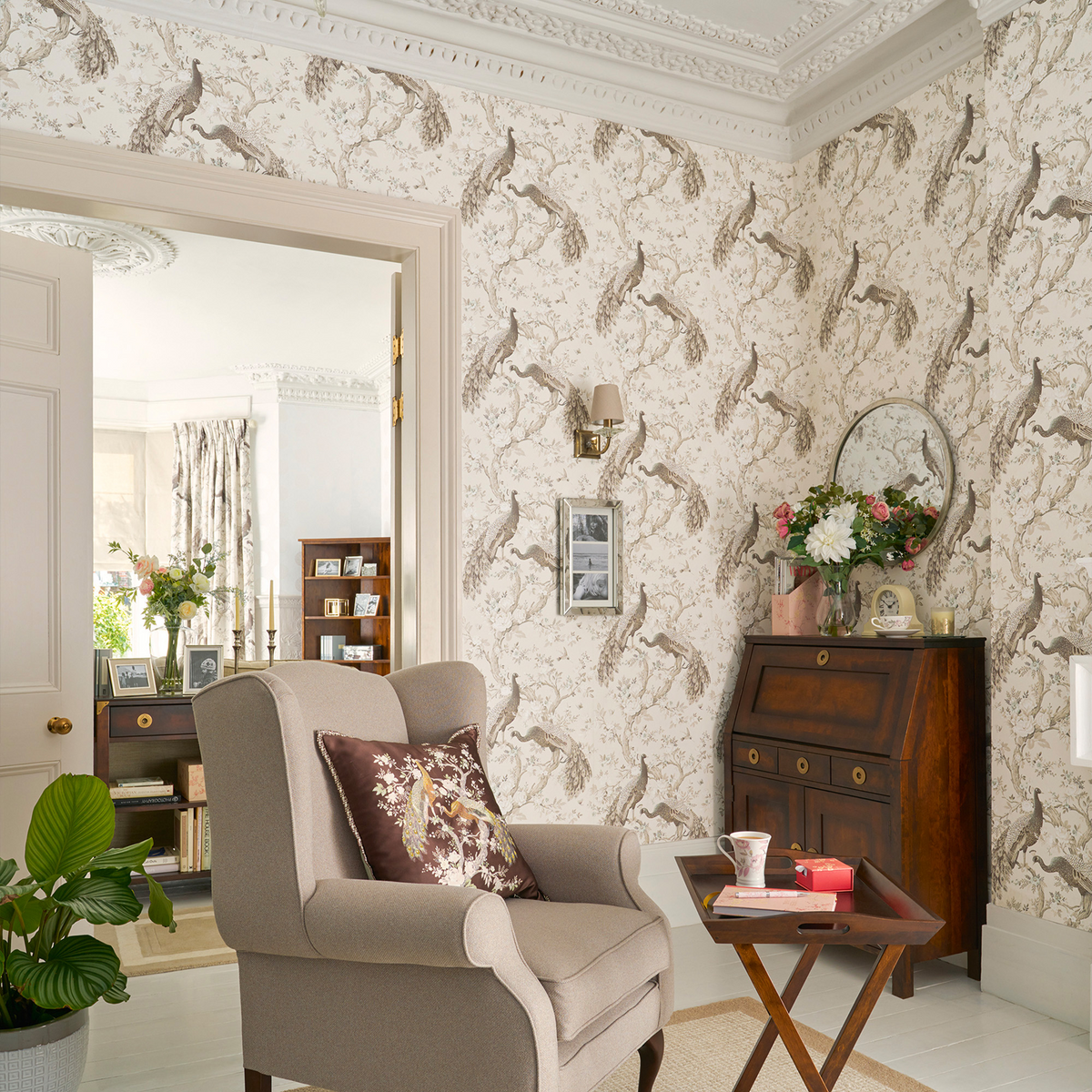 LAURA ASHLEY Papier peint intissé Belvedere Lin