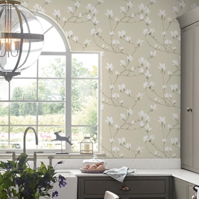 Papier peint à peindre rénovation Couleur blanc Laura Ashley | La Redoute