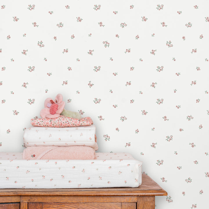 LITTLE DUTCH Papier peint intissé Fairy blossom Rose pétale