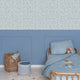 LITTLE DUTCH Papier peint intissé Forest adventure Bleu ciel
