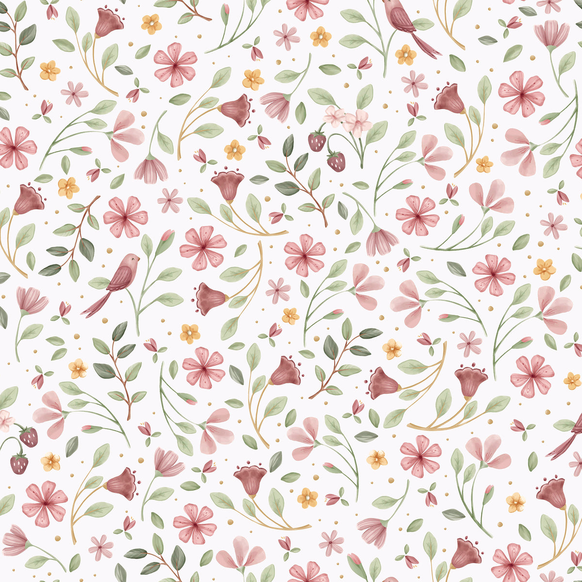 LITTLE DUTCH Papier peint intissé Fairy wonders Rose pétale