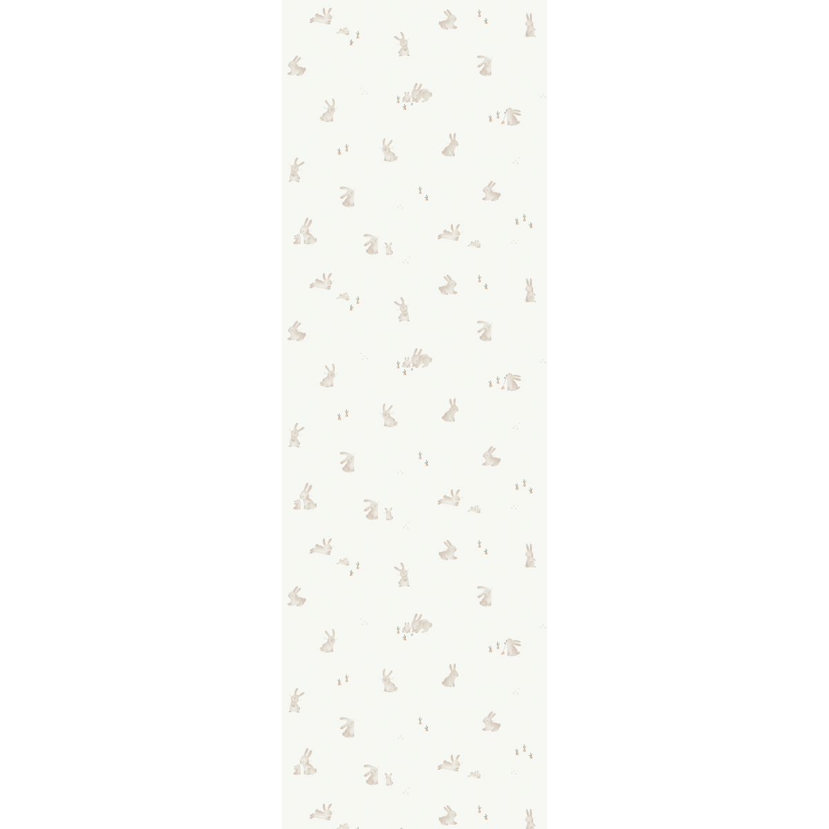 LITTLE DUTCH Papier peint intissé Baby bunny Châtaigne et blanc