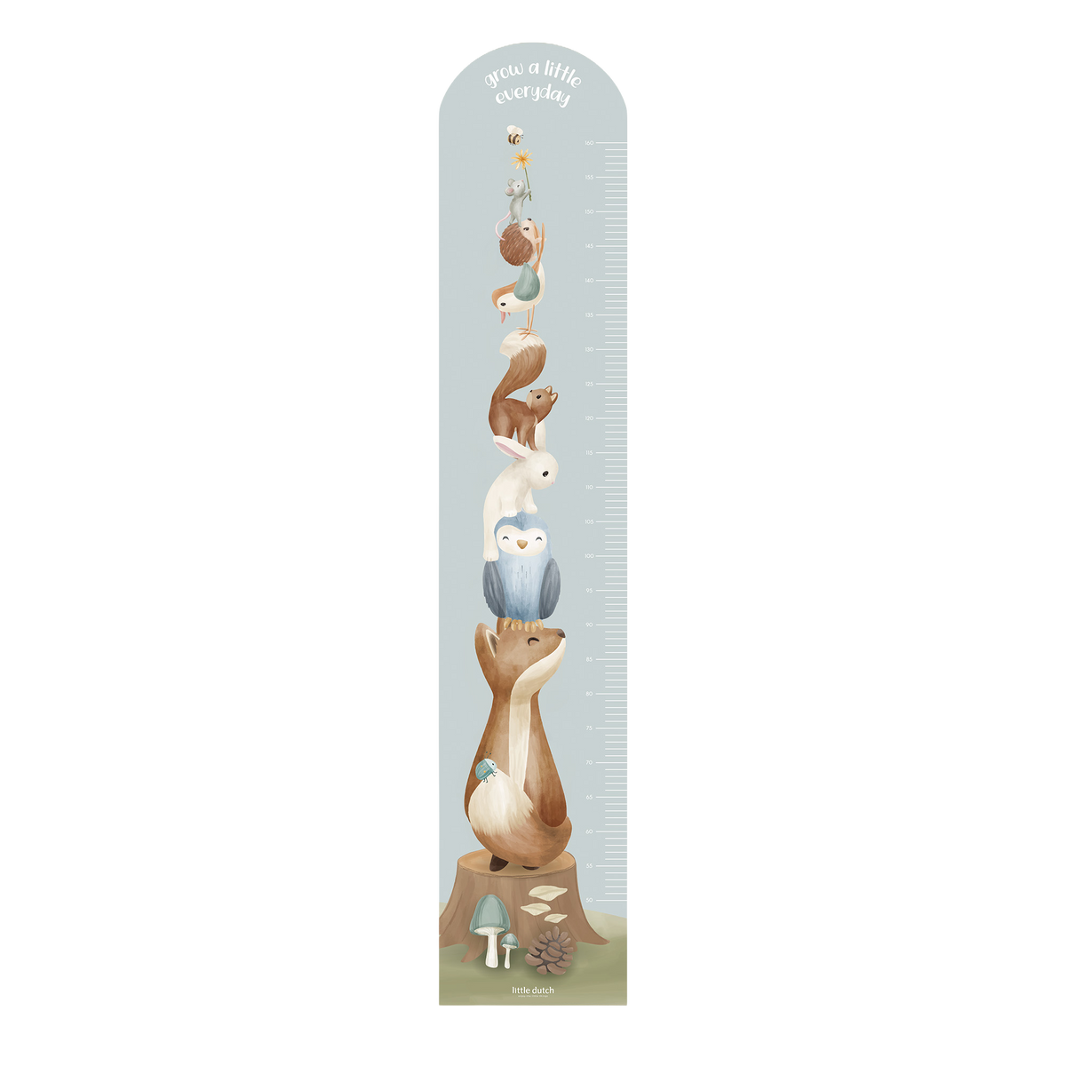 LITTLE DUTCH Toise intissé pré-encollé Forest friends Bleu ciel Mat