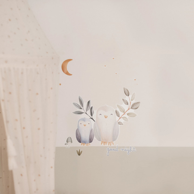 LITTLE DUTCH Sticker Forest friends good night Bleu ciel