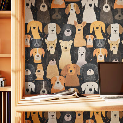 Papier peint intissé Good dog Chocolat