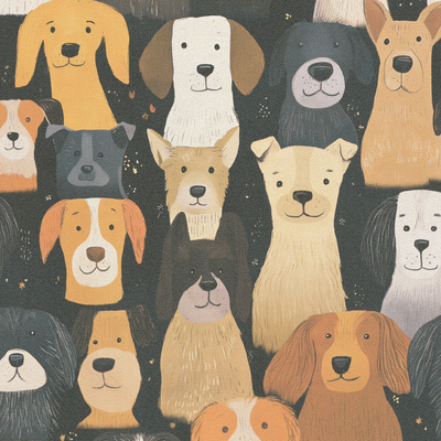 Papier peint intissé Good dog Chocolat