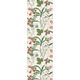 Papier peint intissé Dayana Vert feuille et rouge orangé