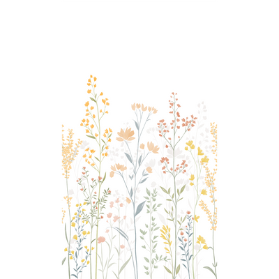 Papier peint panoramique L Liana Jaune mimosa Mat