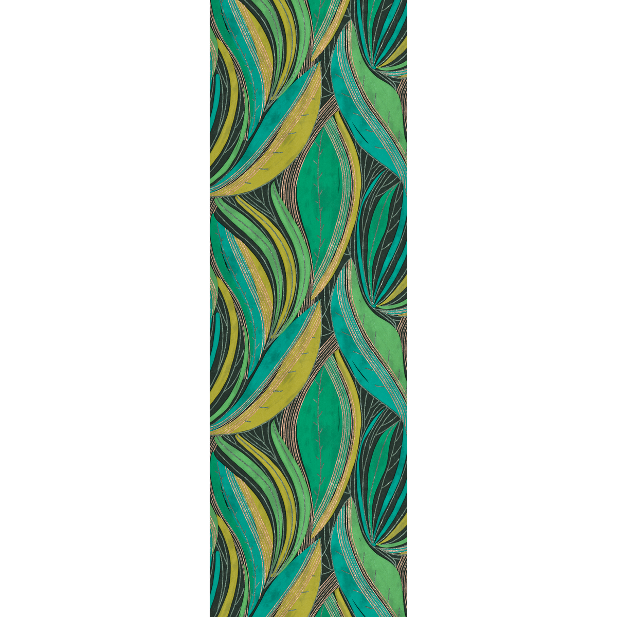 Papier peint intissé Morena Vert, bleu et jaune