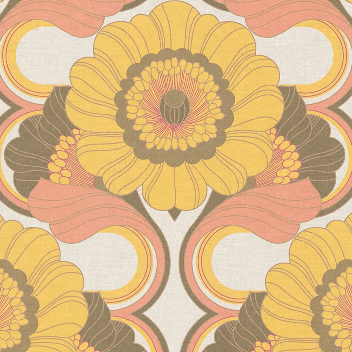Papier peint intissé Elyana Orange et marron