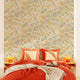 Papier peint intissé Donatille Orange et vert