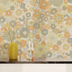Papier peint intissé Donatille Orange et vert