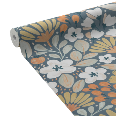 Papier peint intissé Safia Jaune paille