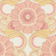 Papier peint intissé Elyana Rose et jaune orangé