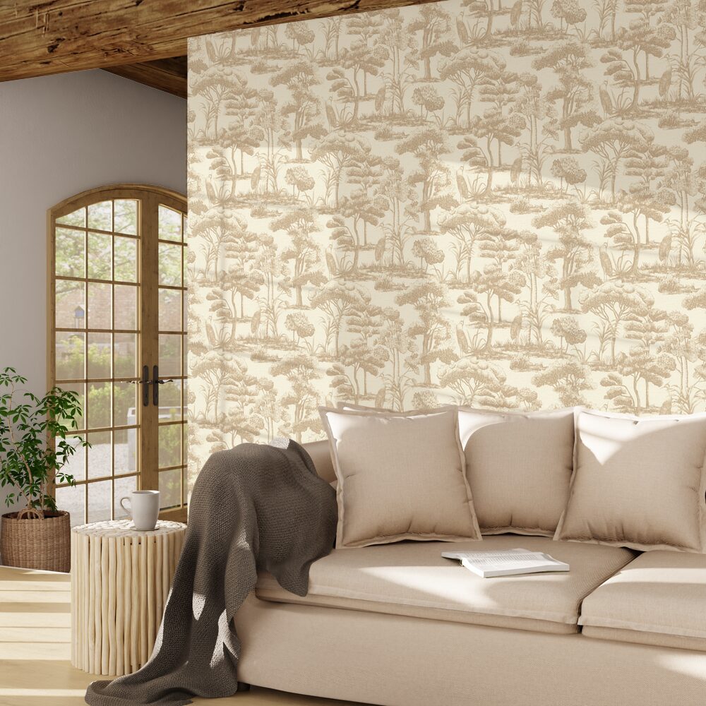 Papier peint intissé Bellevue Beige