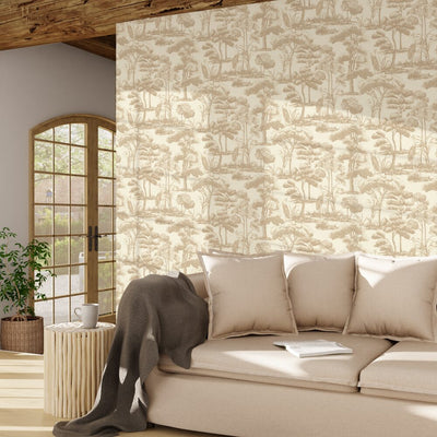 Papier peint intissé Bellevue Beige