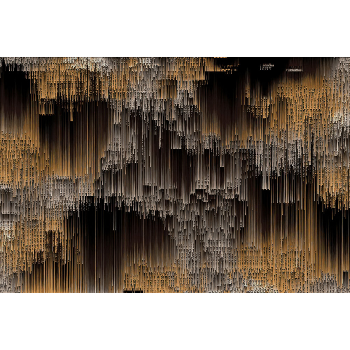 Papier peint panoramique XL Decorum Noir, effets mordorés et grisés Satiné