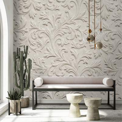 Papier peint panoramique XL Slavenia Écru Satiné