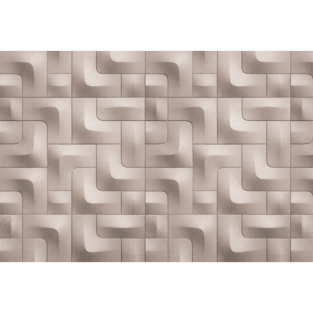 Papier peint panoramique XL Modulo Gris chaud perlé Satiné
