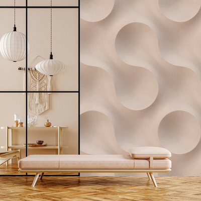 Papier peint panoramique XL Wella Blanc rosé Satiné