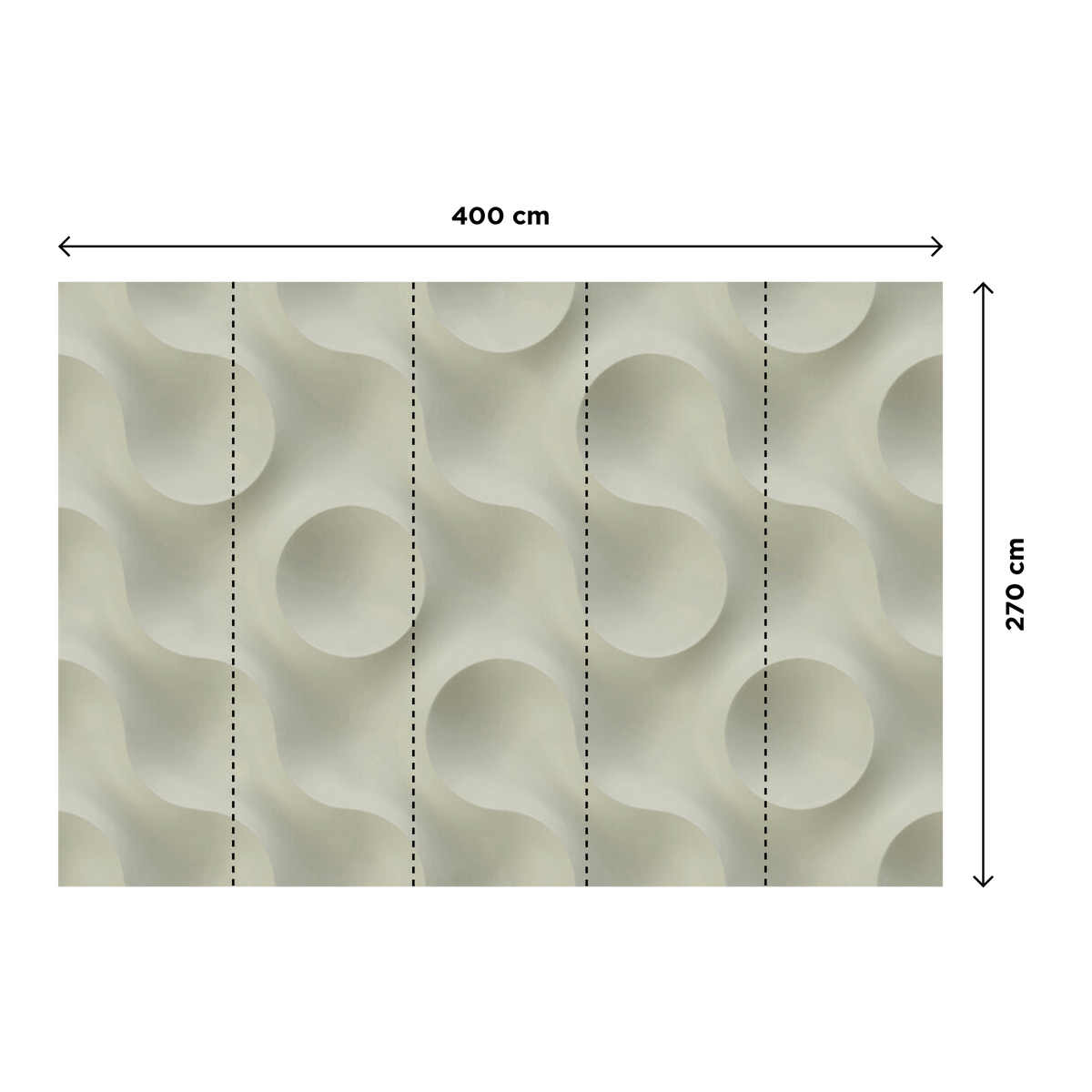 Papier peint panoramique XL Wella Blanc grisé Satiné