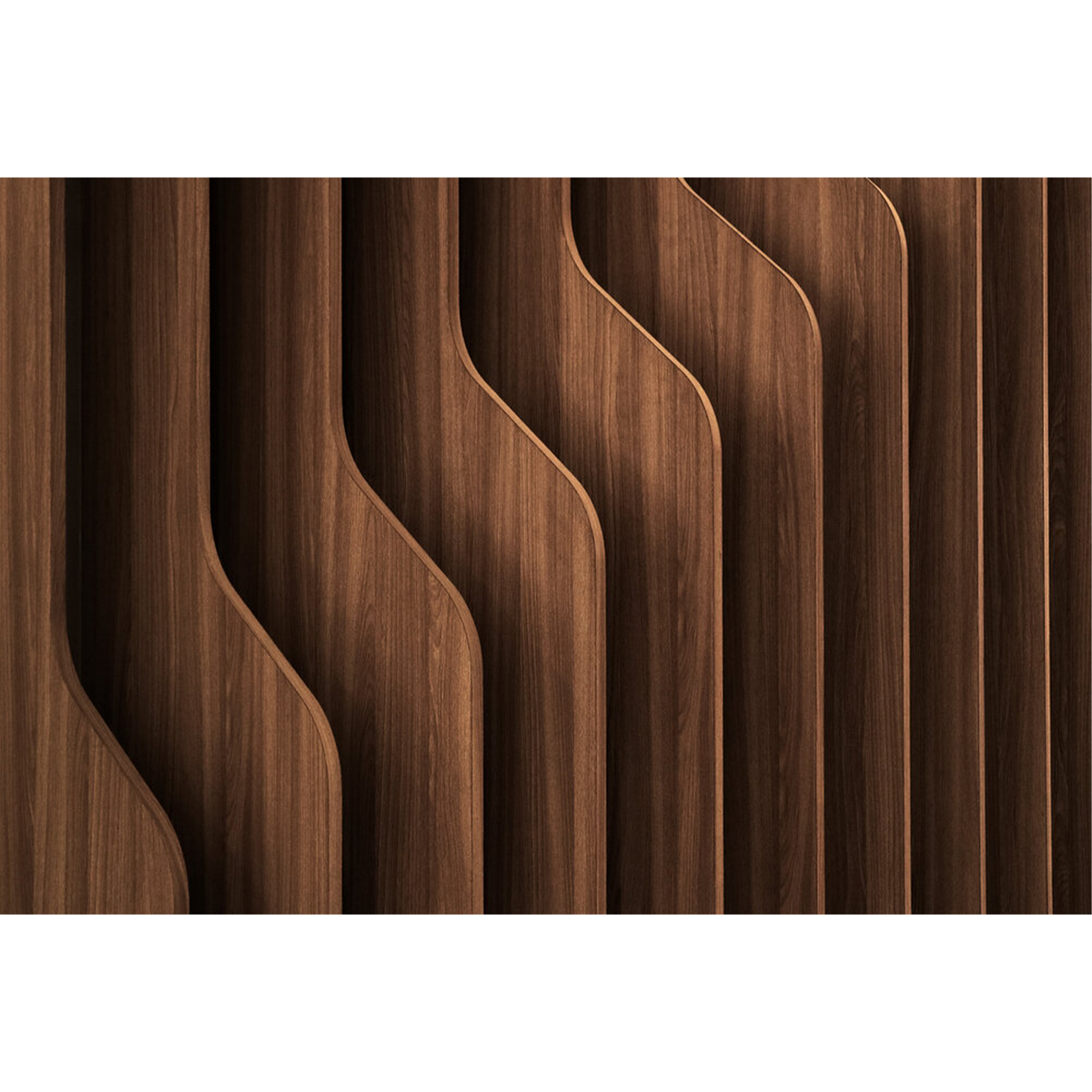 Papier peint panoramique XL Kalendum Noyer Satiné