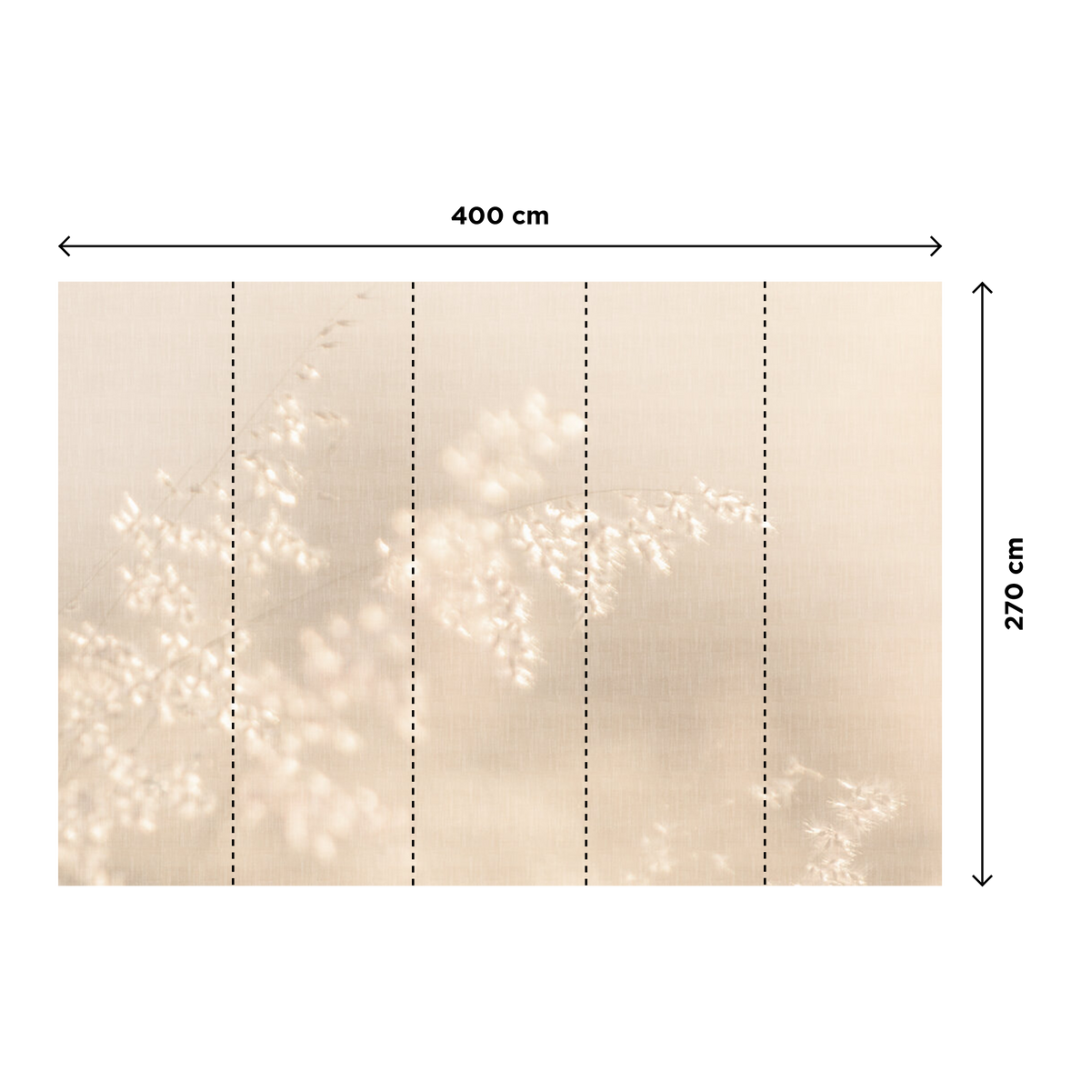 Papier peint panoramique XL Wisdom Nuances de lin Satiné