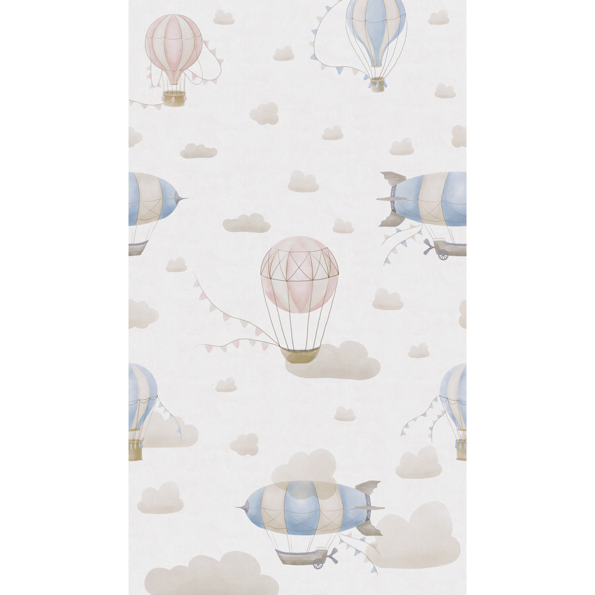 Papier peint panoramique L Luftballon Pastels Satiné