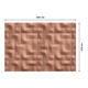 Papier peint panoramique XL Modulo Terracotta cuivré Satiné