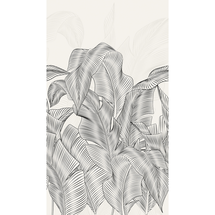 Papier peint panoramique L Loka Noir et blanc Satiné