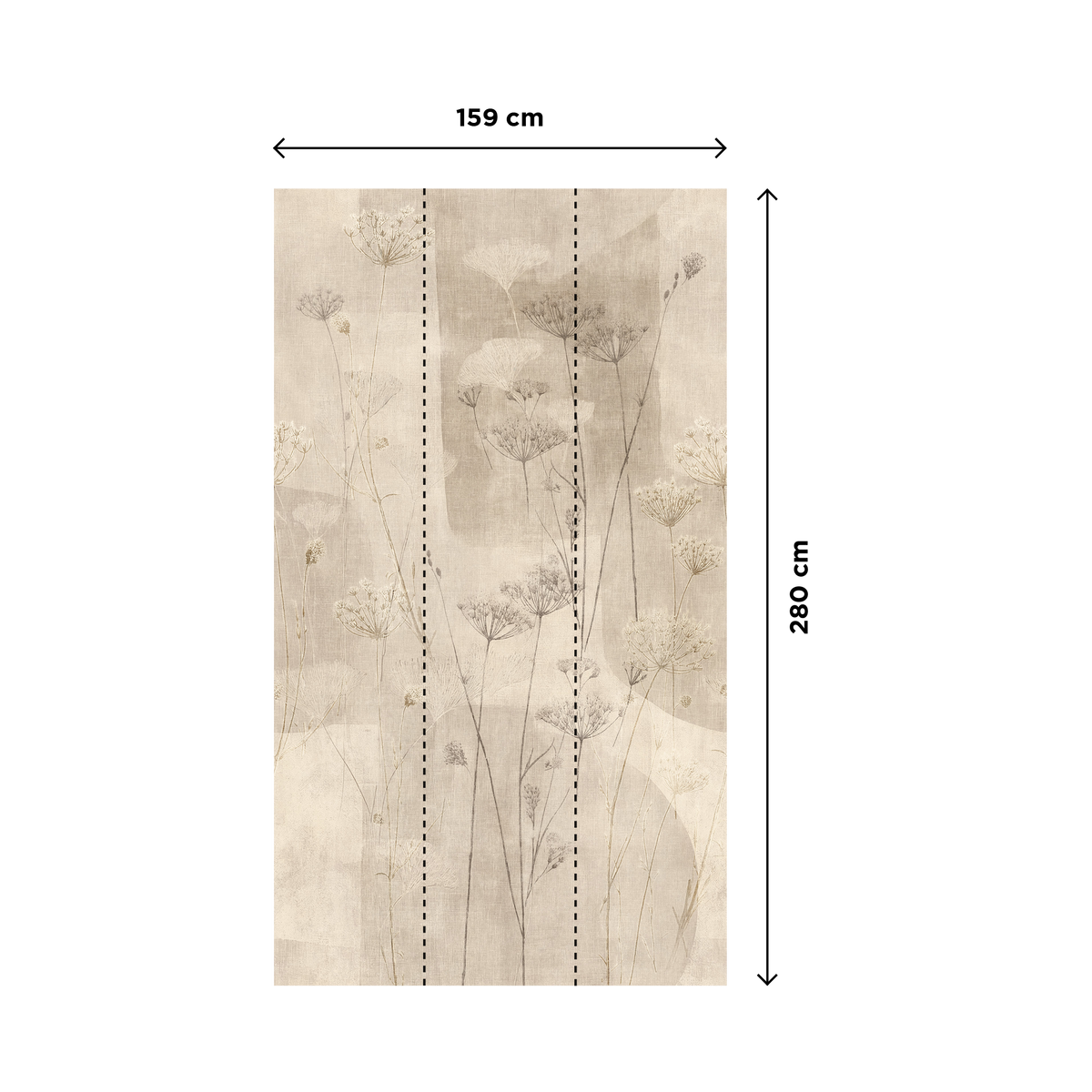 Papier peint panoramique L Serenity Sable beige Satiné