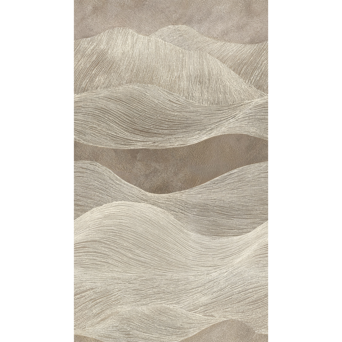 Papier peint panoramique L Nuvola Beige et blanc Satiné