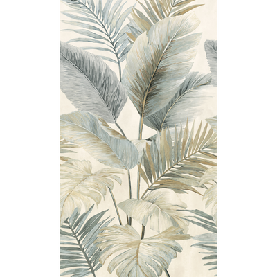 Papier peint panoramique L Jodie Camaïeux de verts légers Satiné