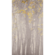 Papier peint panoramique L Hamra Gris clair et jaune paille Satiné