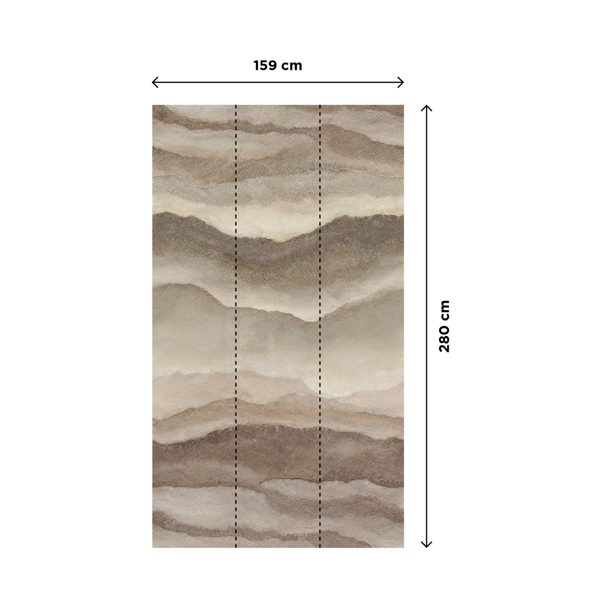 Papier peint panoramique L Cortez Sable beige Satiné