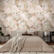 Papier peint panoramique L Bocciolo Beige et rose poudré Satiné