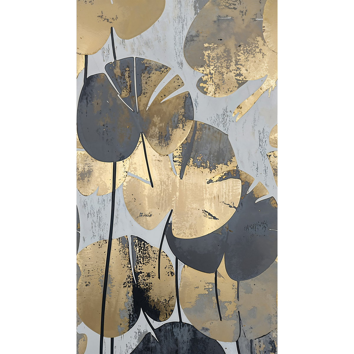 Papier peint panoramique L Blissdom Gris perle et ocre Satiné