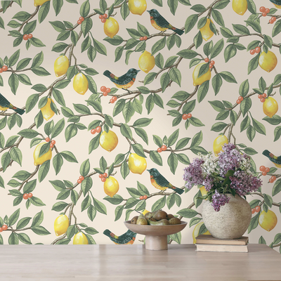 HOLDEN DECOR Papier peint intissé Ponderosa Vert feuille Mat