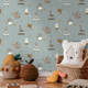 HOLDEN DECOR Papier peint Animal gymnastics Bleu ciel Mat