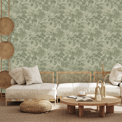 HOLDEN DECOR Papier peint intissé Natoru Vert sauge Mat