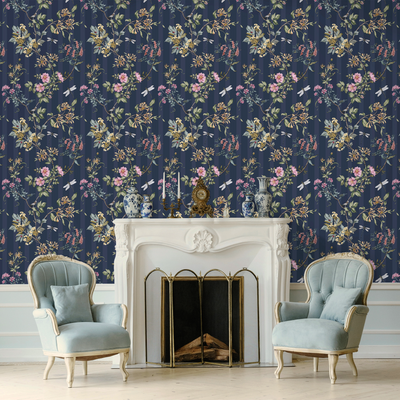 HOLDEN DECOR Papier peint intissé Camberley Bleu marine Mat