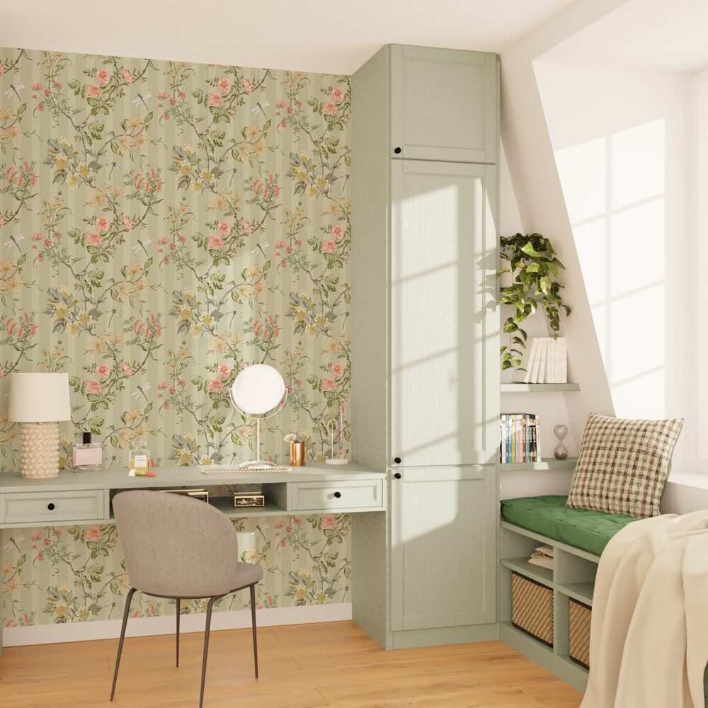 HOLDEN DECOR Papier peint intissé Camberley Vert-de-gris Mat