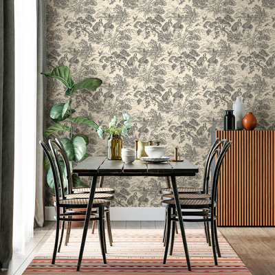 HOLDEN DECOR Papier peint intissé Natoru Charbon Mat