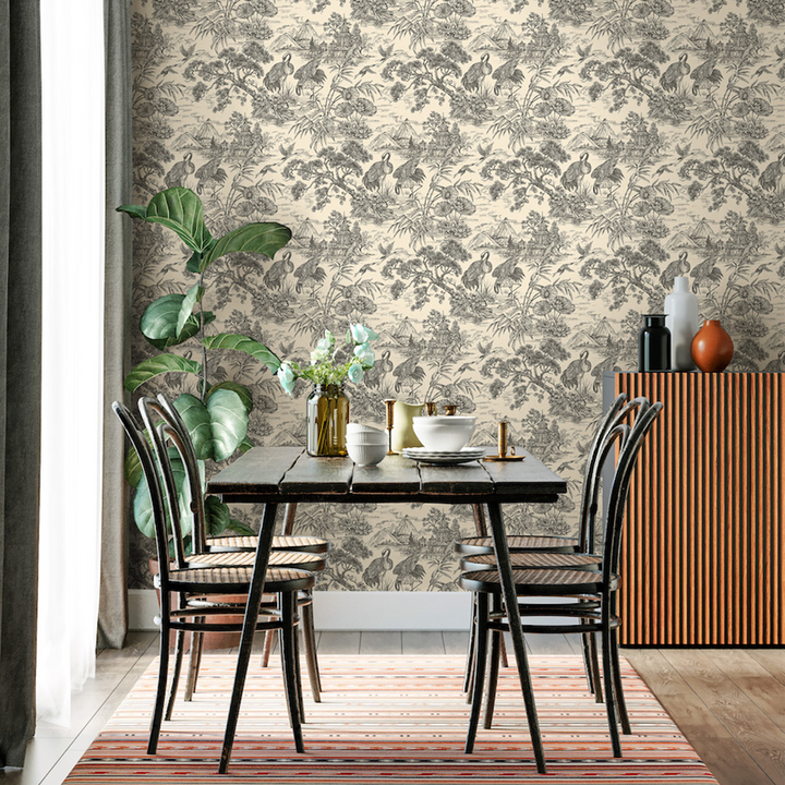 HOLDEN DECOR Papier peint intissé Natoru Charbon Mat