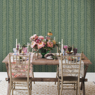 HOLDEN DECOR Papier peint intissé Pipkin stripe Vert anglais et vert clair Mat