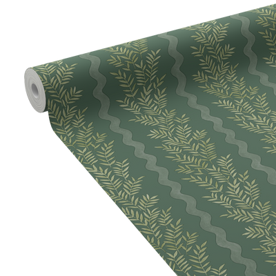 HOLDEN DECOR Papier peint intissé Pipkin stripe Vert anglais et vert clair Mat