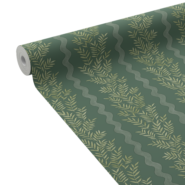 HOLDEN DECOR Papier peint intissé Pipkin stripe Vert anglais et vert clair Mat